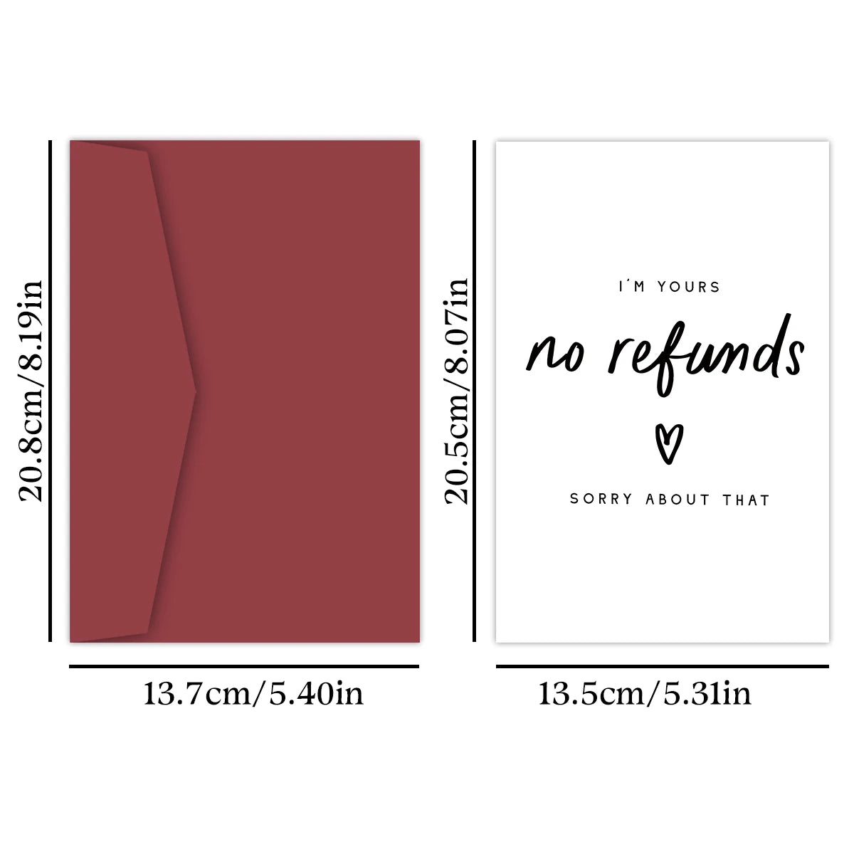 😂 „I’M Yours – No Refunds“ Lustige Jubiläumskarte 💖