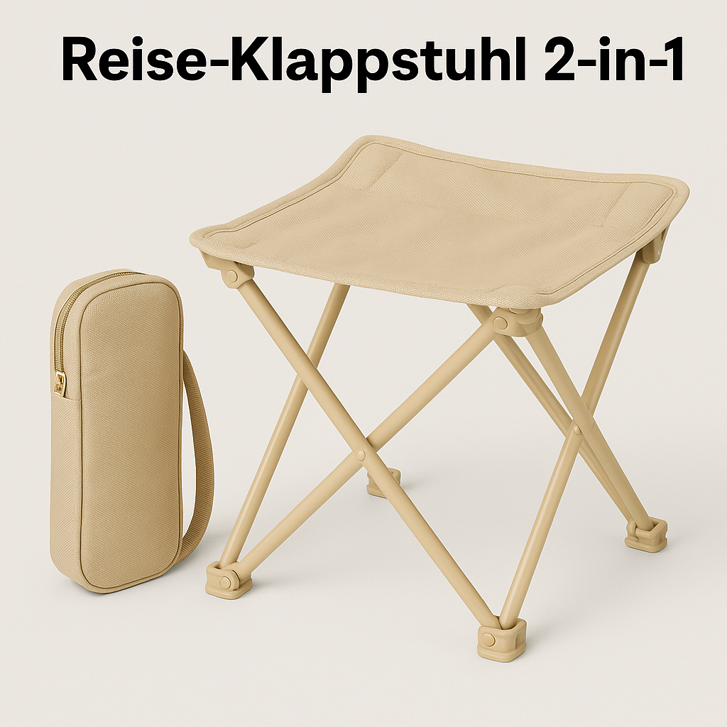 Reise-Klappstuhl 2-in-1