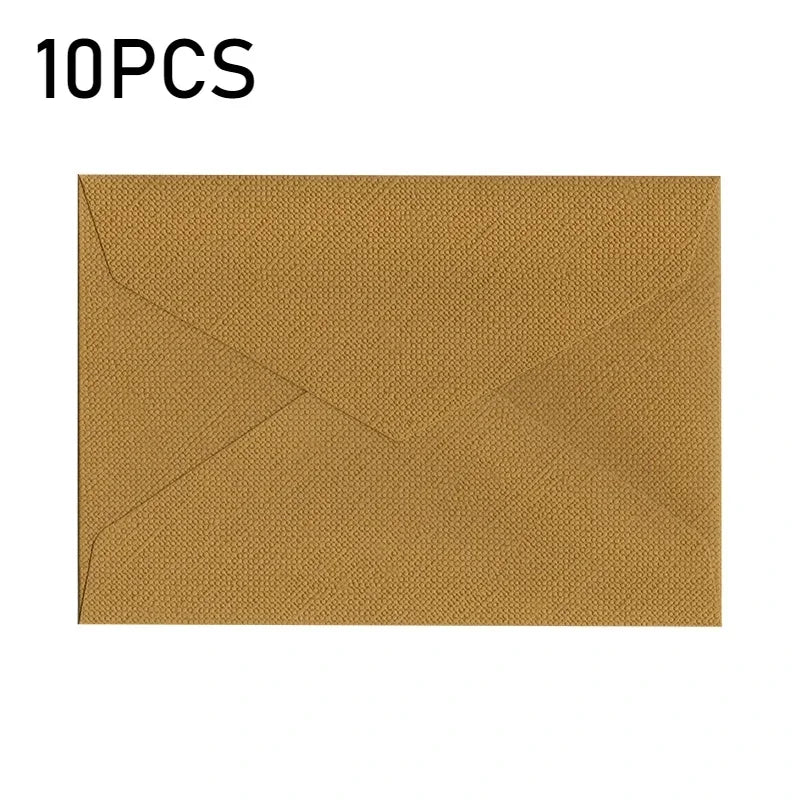 10er-Set Umschläge mit Leinenstruktur