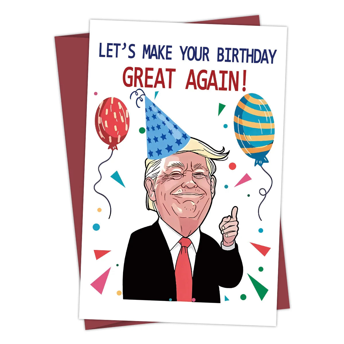 Lustige Trump Geburtstagskarte – „Let’s Make Your Birthday Great Again“ 🎉